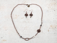 Load image into Gallery viewer, Antique Medallion Necklace and Earrings