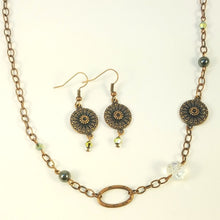 Load image into Gallery viewer, Antique Medallion Necklace and Earrings