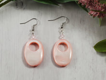 Load image into Gallery viewer, Mother of Pearl Earrings- Pretty in Pink
