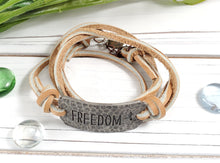 Load image into Gallery viewer, Wrap Leather Bracelet - Freedom
