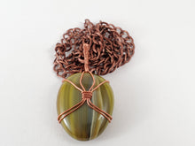 Load image into Gallery viewer, Tamana - Copper Wrapped Green Glass Stone -
