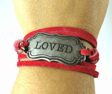 Load image into Gallery viewer, Wrap Leather Bracelet - Loved
