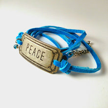 Load image into Gallery viewer, Wrap Leather Bracelet - Peace
