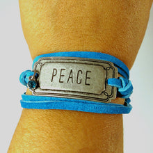 Load image into Gallery viewer, Wrap Leather Bracelet - Peace
